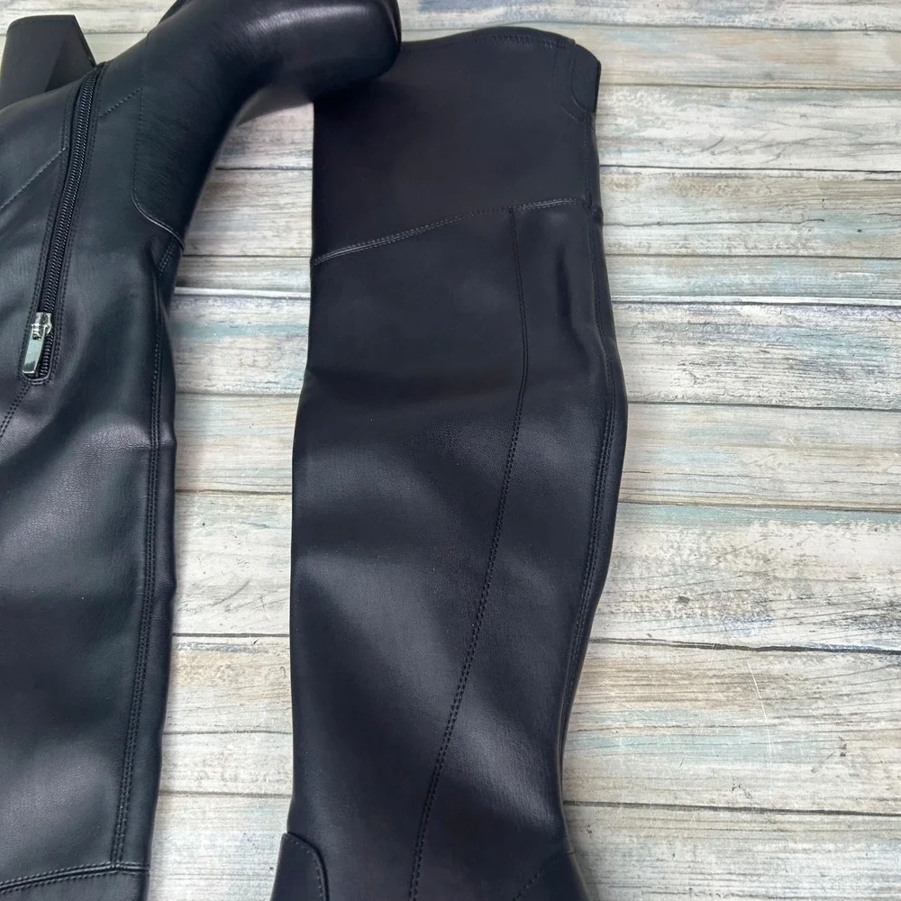Marc Fisher Boots Denki 2 Womens Over The‎ Knee  Black Faux Leather Size 6
